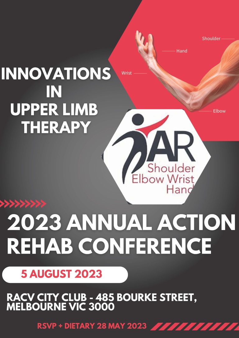 Learnings | Action Rehab - Shoulder, Elbow, Wrist and Hand Physiotherapists 2023 Annual Action Rehab Conference