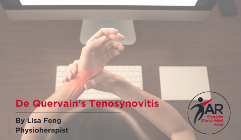 De Quervain’s Tenosynovitis - What is it? | Action Rehab - Shoulder, Elbow, Wrist and Hand Physiotherapists De Quervain’s Tenosynovitis by action rehab blog cover