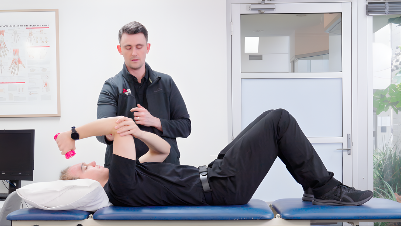 Hypermobility in the Upper Limb: How Hand Therapy can provide support | Action Rehab - Shoulder, Elbow, Wrist and Hand Physiotherapists Upper limb strengthening exercise with dumbbell. Visit action rehab for hypermobility in your finger, thumb, elbow, wrist or shoulder.